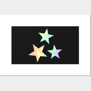 Pastel swirl stars Posters and Art